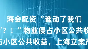 海会配资 “谁动了我们的‘钱袋子’？！”物业侵占小区公共收益，上海立案严查