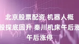 北京股票配资 机器人概念股探底回升 秦川机床午后涨停